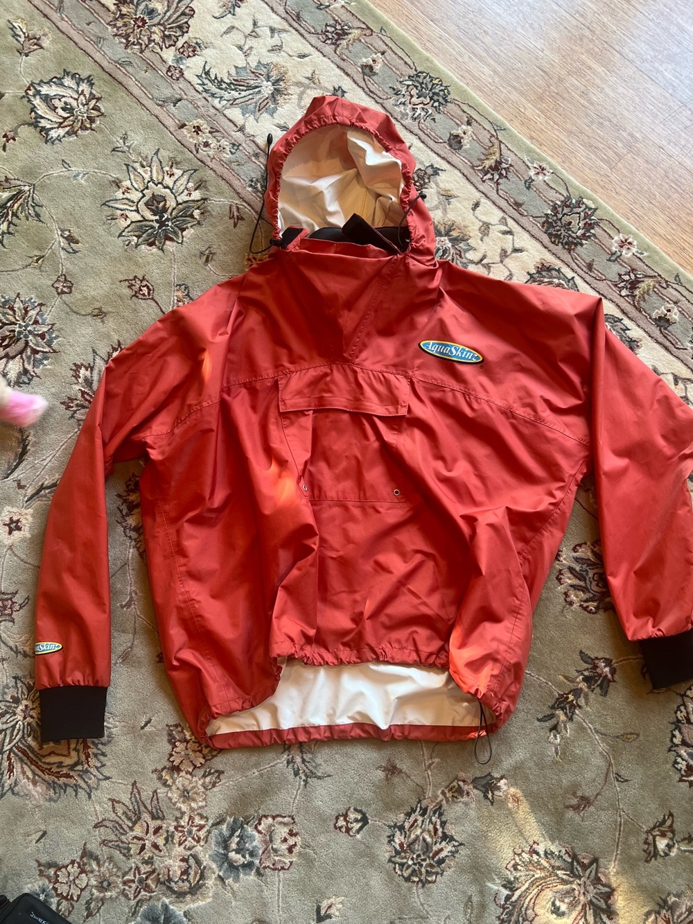 Red aquaskinz mens Waterproof fishing Jacket with Hood